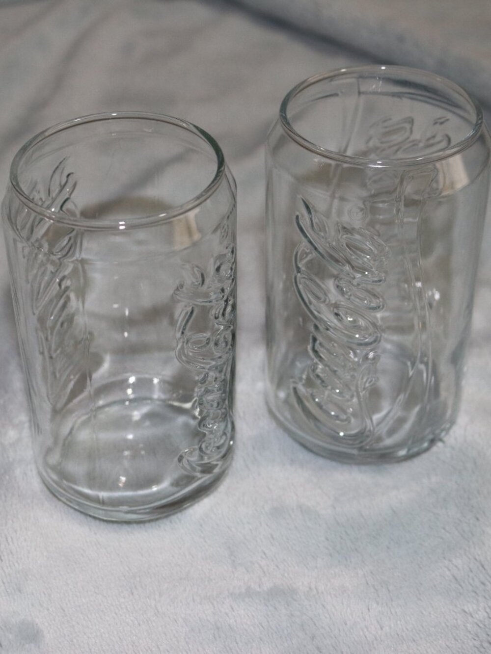 Vintage collectors embossed Coca Cola glass set. Set of 7.